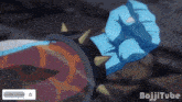 a close up of a fist with the words bojjitube written below it
