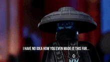a lego character says i have no idea how you even made it this far .