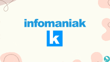 a logo for infomaniak with a blue k