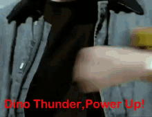 Dino Thunder Power Up Tommy Oliver GIF - Dino Thunder Power Up Tommy Oliver Black Dino Morpher GIFs