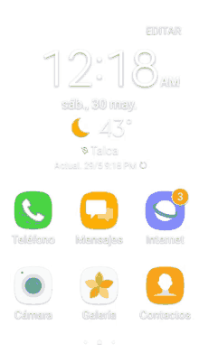 home screen display application phone icons
