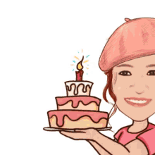 Happy Birthday To You Sister Cake For You GIF - Happy Birthday To You Sister Cake For You Happy Birthday GIFs
