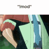 a picture of a person with the words " i mod " on the bottom