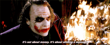 Dark Knight Joker GIF - Dark Knight Joker Its Not About The Money GIFs
