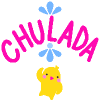Happy Chick Says Cool In Spanish Sticker - Amorcito And Bebé Chulada Dancing Stickers