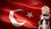 Mikaela Owari No Seraph Türkiye Bayrağı Turkey Flag GIF - Mikaela Owari No Seraph Türkiye Bayrağı Turkey Flag GIFs