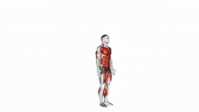 a 3d rendering of a man doing push ups with his arms in the air