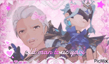 a picture of a man with a mustache and the words old man toxic yaoi