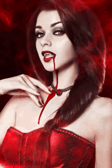 lady vampire blood stare vampire
