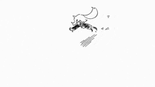 a black and white drawing of a cartoon character with a gun .