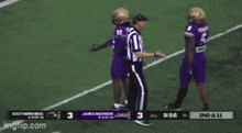 a football game between southern miss and jmu