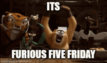 Friday Furious Five GIF - Friday Furious Five Kung Fu Panda GIFs