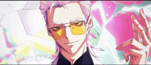 a drawing of a man wearing yellow sunglasses with the words i 'm stealing my instincts