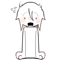a drawing of a dog with a surprised look on his face