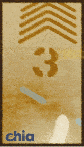 a poster with the number 3 and the word chia