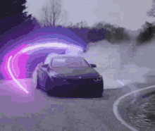 drifting car bmw neon wow