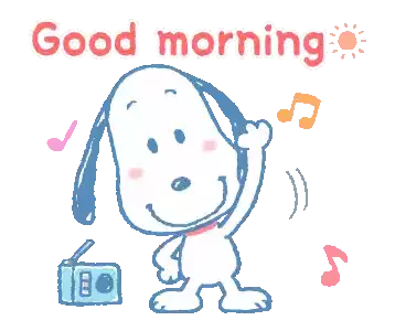 Happy Good Morning Sticker - Happy Good Morning Snoopy Stickers