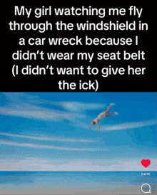 a man is falling through the windshield of a car