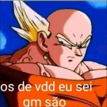 a bald cartoon character with a crown on his head and the words `` os de vdd eu sei am sao ''