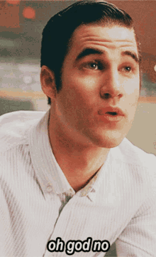 Glee Blaine Anderson GIF - Glee Blaine Anderson Oh God No GIFs