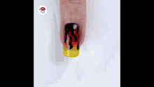 a close up of a person 's nails with a blurred image of a person 's lips