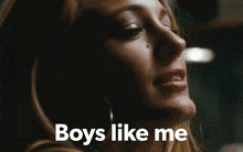 a woman says boys like me in front of her