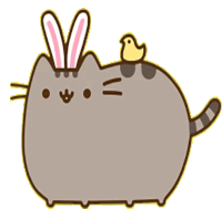 Pusheen Happy Easter Sticker - Pusheen Happy Easter Baby Chick Stickers
