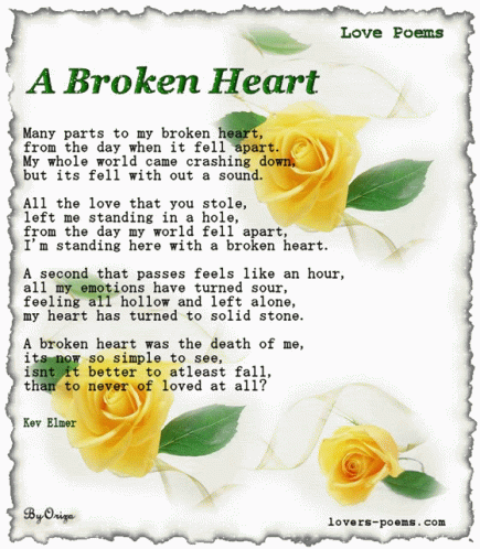 the broken heart poem