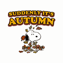 suddenly its autumn snoopy its autumn season its fall