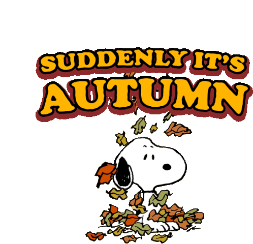 Suddenly Its Autumn Snoopy Sticker - Suddenly Its Autumn Snoopy Its Autumn Season Stickers