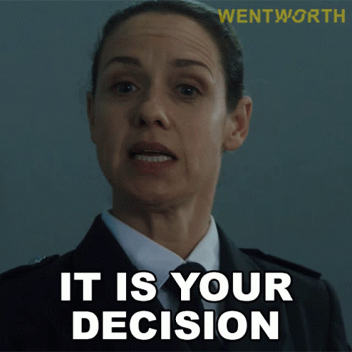 It Is Your Decision Vera Bennett GIF - It Is Your Decision Vera Bennett Wentworth GIFs