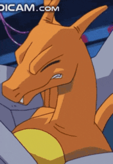 a close up of a cartoon character with the website dicam.com in the background