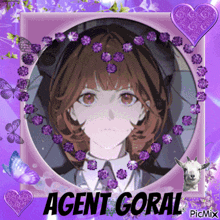 a picture of a girl with the name agent coral