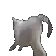 a pixel art of a squirrel standing on a tree branch .