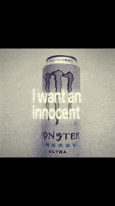 a can of monster energy ultra is sitting on a table