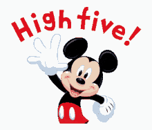 Mickey Mouse High Five GIF - Mickey Mouse High Five Happy GIFs