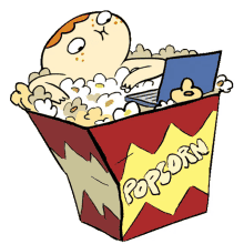 shermans night in popcorn eating popcorn google