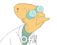 Oh Professor Farnsworth Sticker - Oh Professor Farnsworth Futurama Stickers