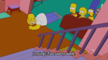 Homer Simpson Simpsons GIF - Homer Simpson Simpsons Too Sad To Walk GIFs