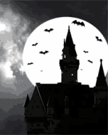 Castle Night GIF - Castle Night Bats GIFs