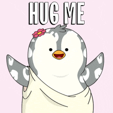 sad hug support penguin hugs