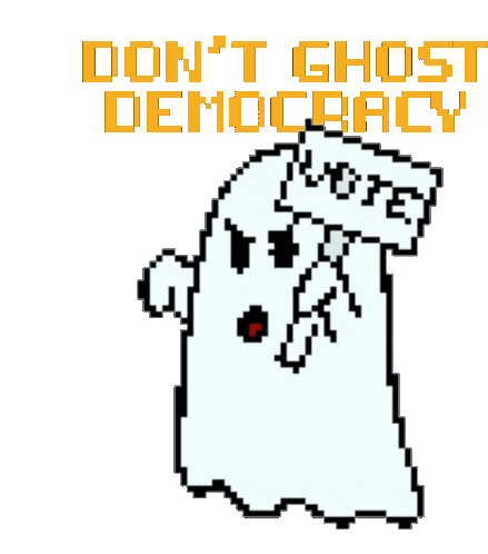 Spooky Season Ghost Sticker - Spooky Season Ghost Election Season Stickers