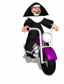 nun motorcycle bike ride cool nun