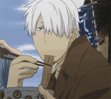 Mushishi Ginko GIF - Mushishi Ginko Eating GIFs