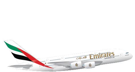 Emirates Airplane Sticker - Emirates Airplane Travel Stickers
