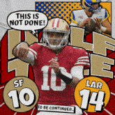 an advertisement for a football player with the number 10 on his jersey
