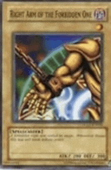 a yu gi oh card with a picture of a man holding a sword .