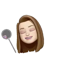 a cartoon of a woman with her eyes closed and a lollipop