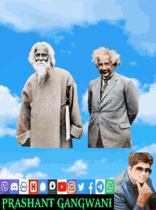 Rabindranath Tagore Albert Einstein GIF - Rabindranath Tagore Albert Einstein Theoretical Physicist GIFs