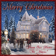 Merry Christmas Snow GIF - Merry Christmas Snow House GIFs